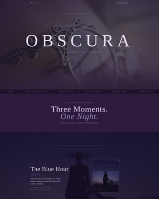 Obscura - Hauntingly Gothic Landing Page Template