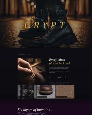 Crypt - Cinematic Gothic Landing Page Template