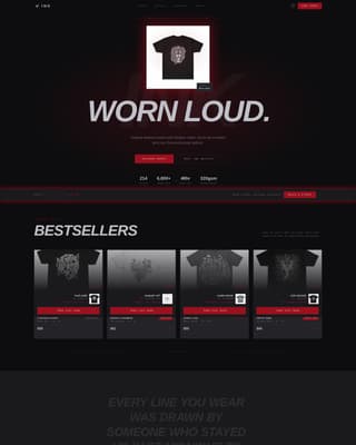 Ink - Bold Streetwear Landing Page Template