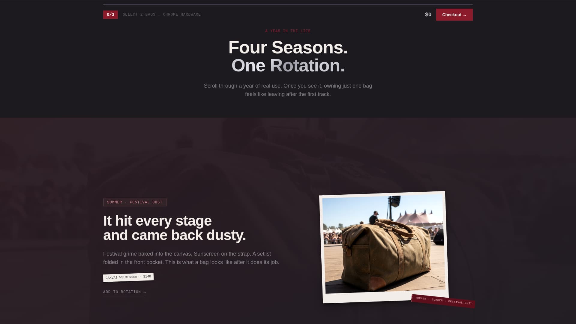 Thrash - Edgy Grungebag Landing Page Template