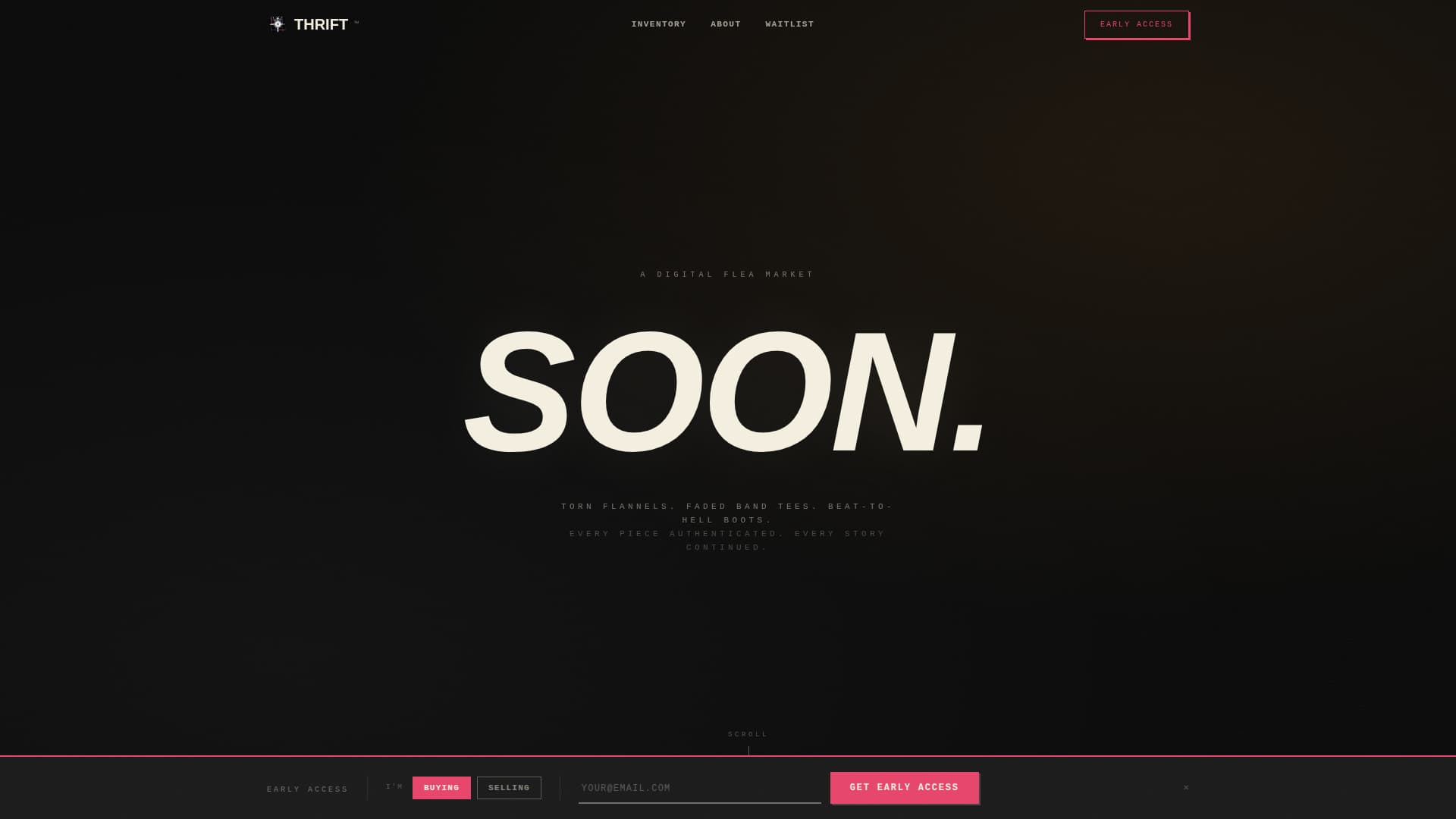 Thrift - Authentic Grungeresale Landing Page Template
