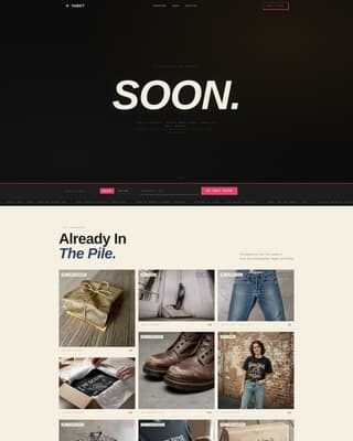 Thrift - Authentic Grungeresale Landing Page Template