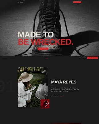 Stomp - Brutalist Grunge Landing Page Template