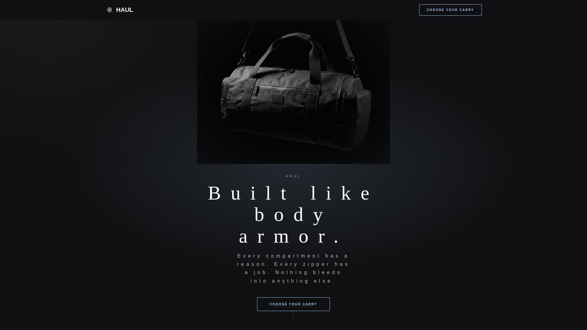 Haul - Immersive Sports Landing Page Template