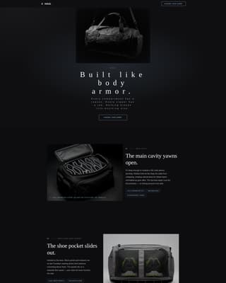 Bag & Luggage Brand Portfolio & Case Study Website Template