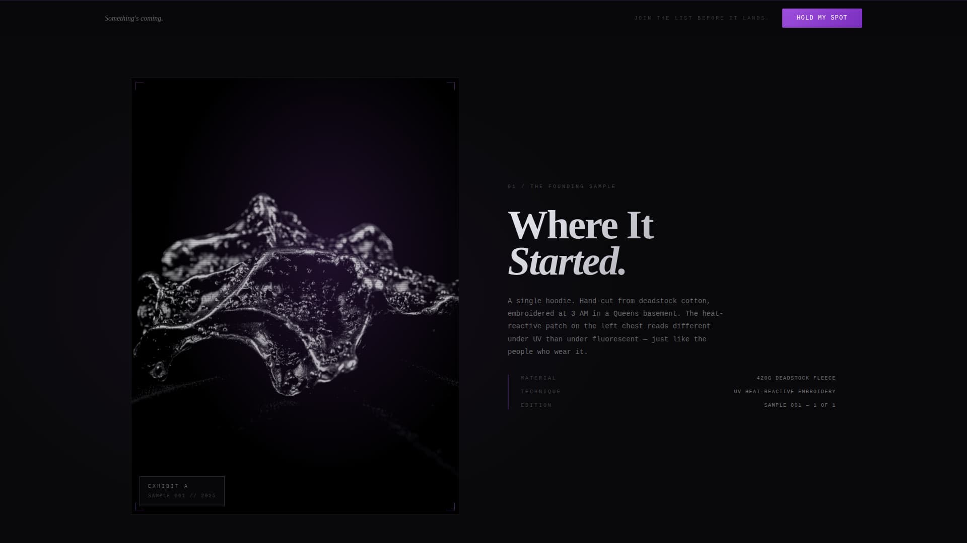 Drip - Immersive Streetwear Landing Page Template