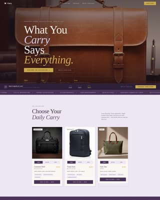 Carry - Premium Briefcase Landing Page Template