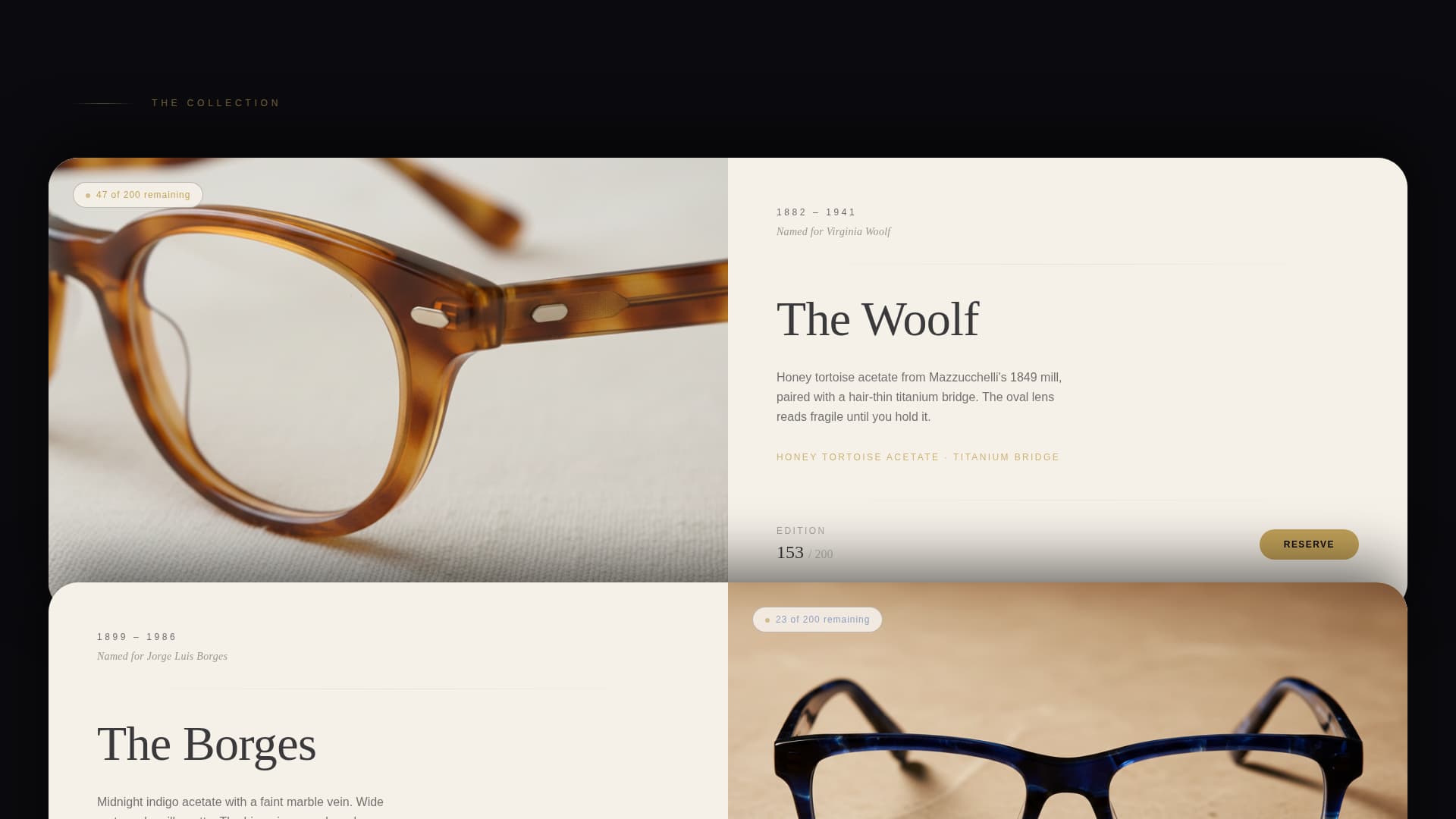 Aperu - Luxe Eyewear Landing Page Template