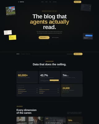 Real Estate Agent Profile Careers Website Template