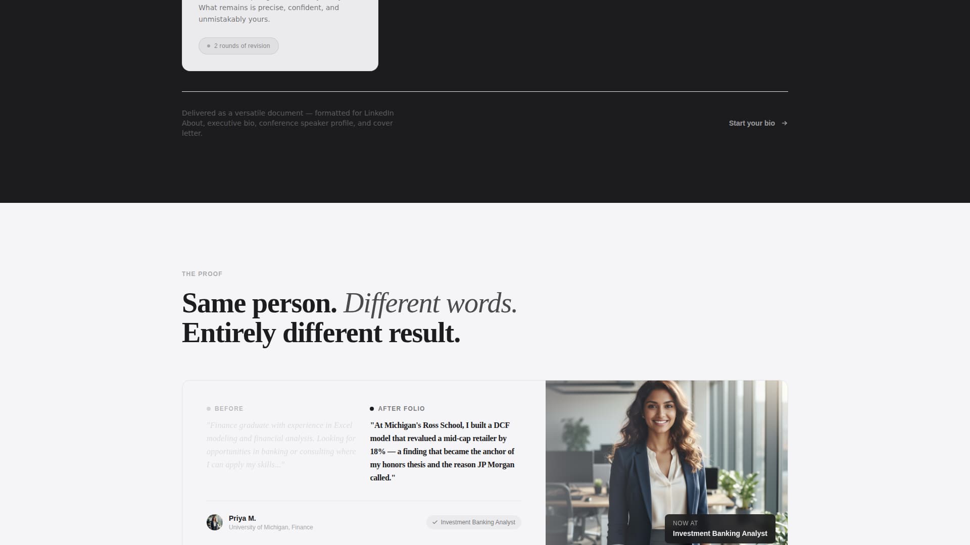 Folio - Polished Graduate Landing Page Template