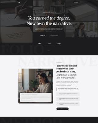 Folio - Polished Graduate Landing Page Template