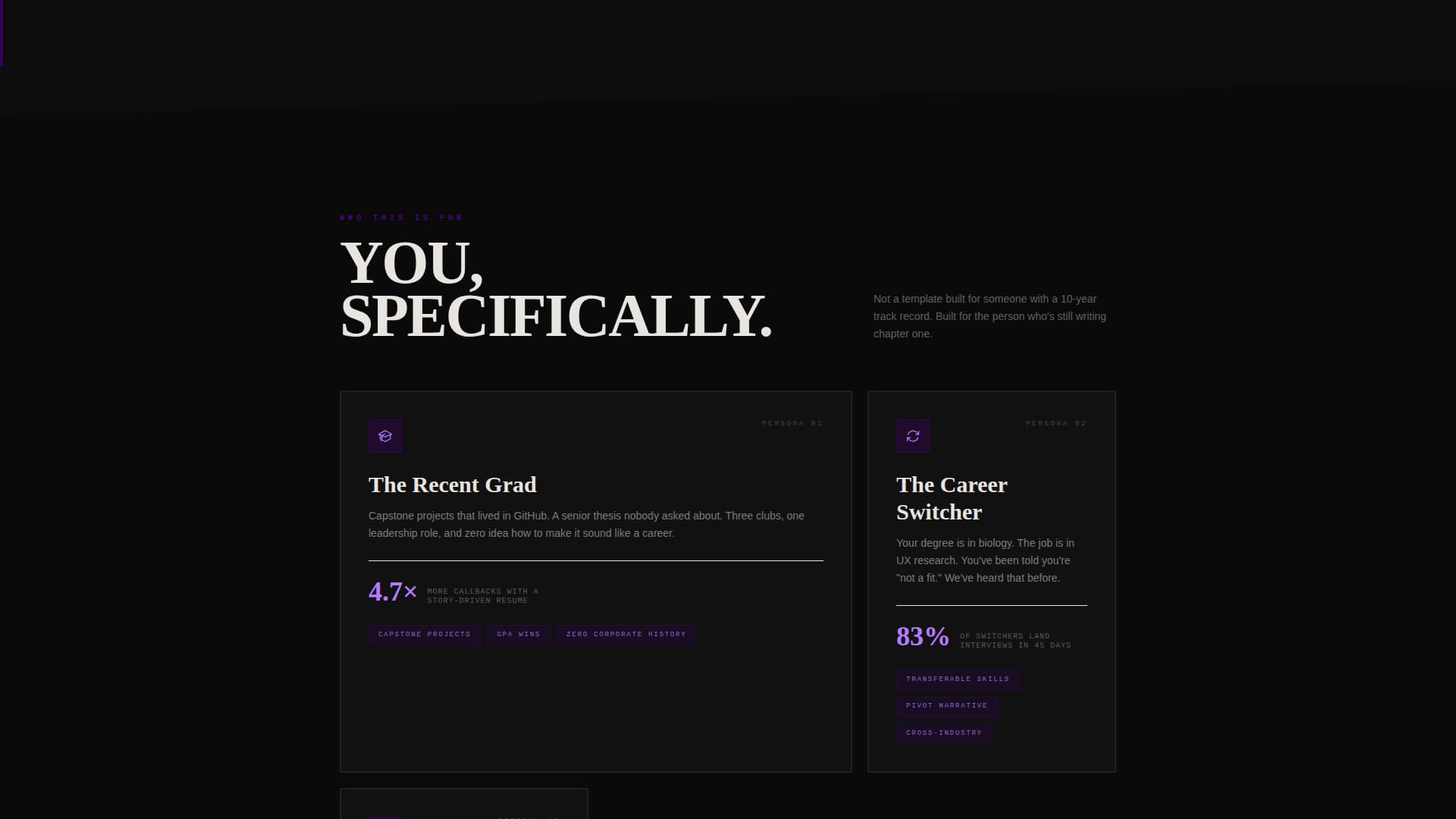 Launch - Bold Resume Landing Page Template
