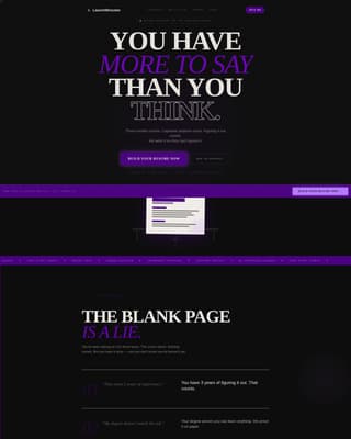 Launch - Bold Resume Landing Page Template