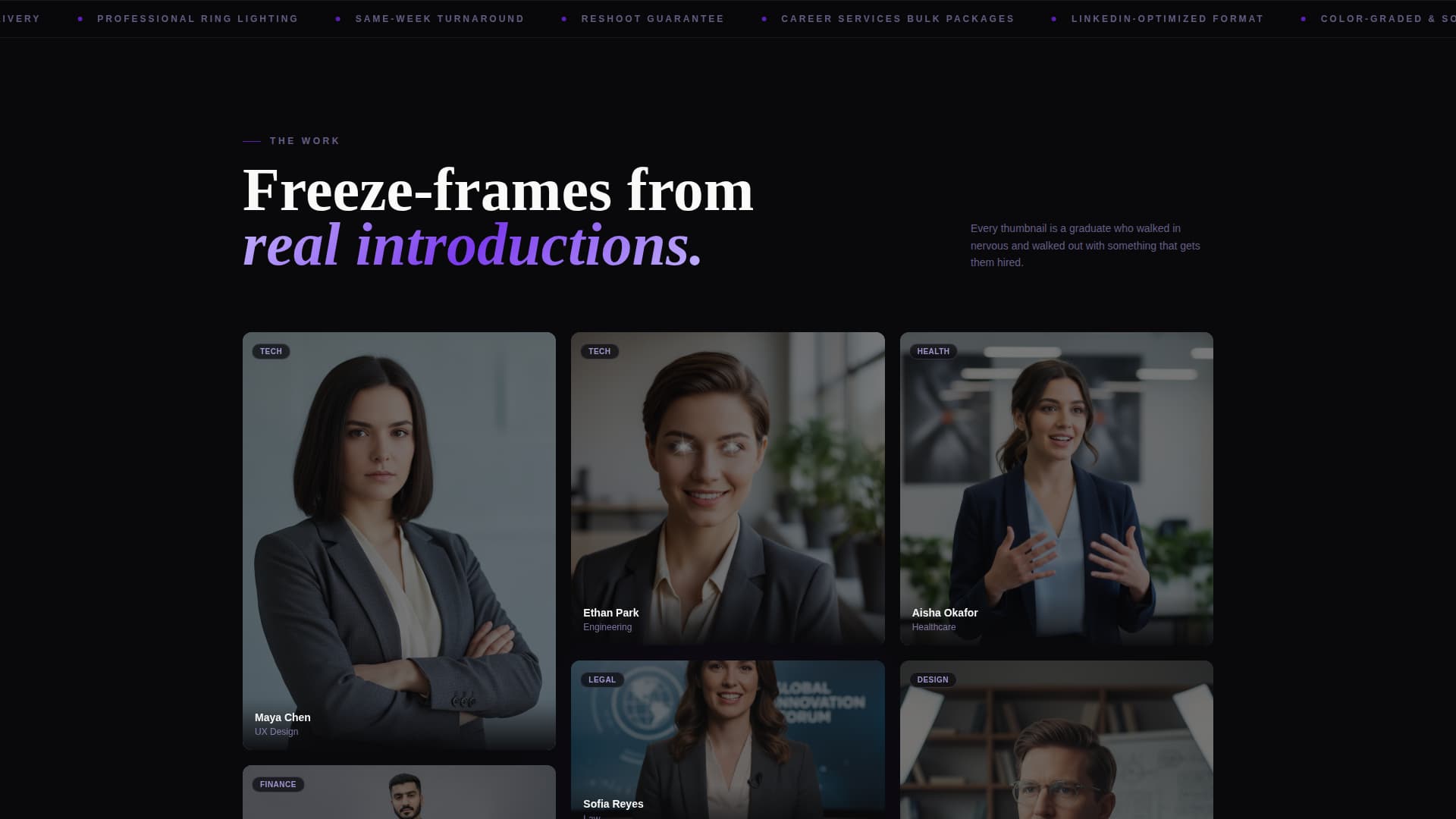 Audition - Cinematic Graduate Landing Page Template