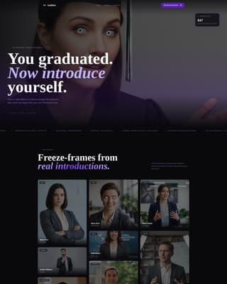 Audition - Cinematic Graduate Landing Page Template