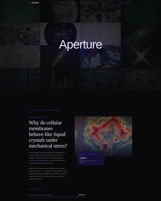 Aperture - Immersive Researchlab Landing Page Template