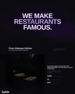 Reservations - Immersive Restaurant Landing Page Template