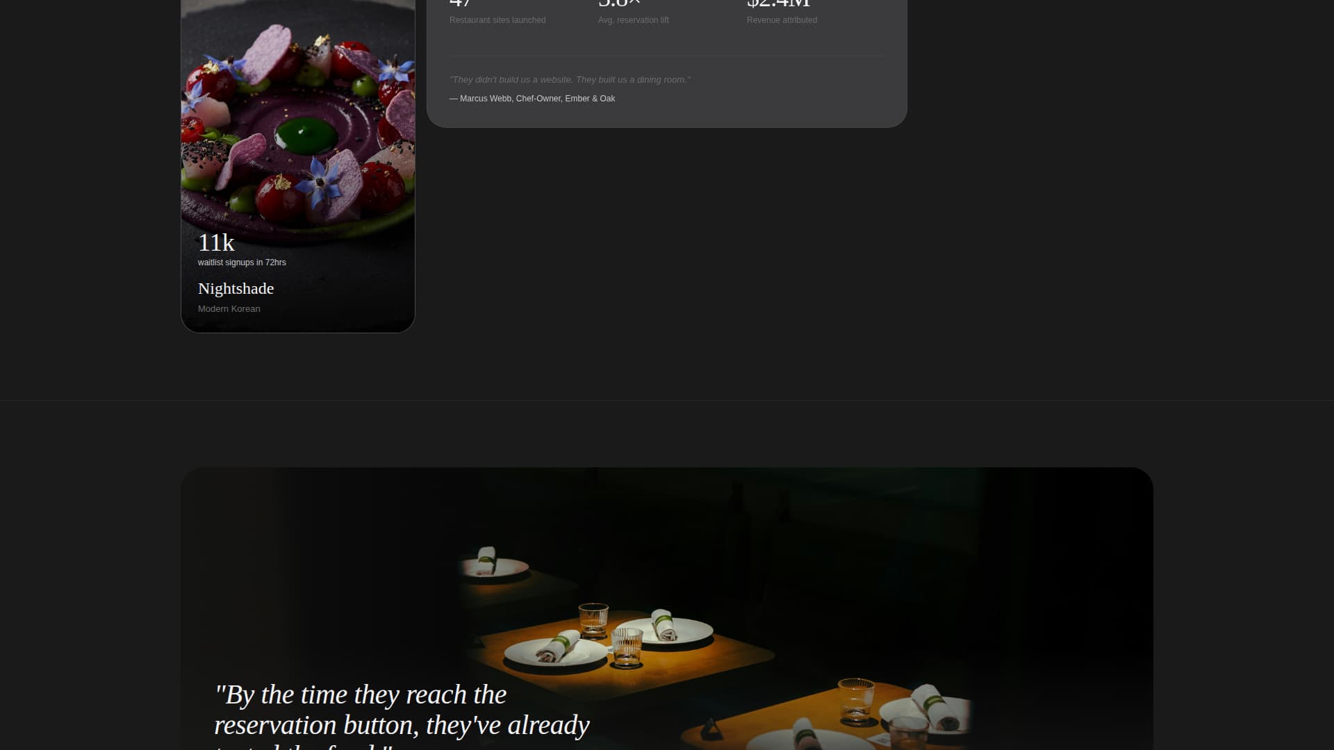 Plate - Immersive Restaurant Landing Page Template