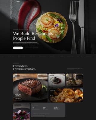 Plate - Immersive Restaurant Landing Page Template