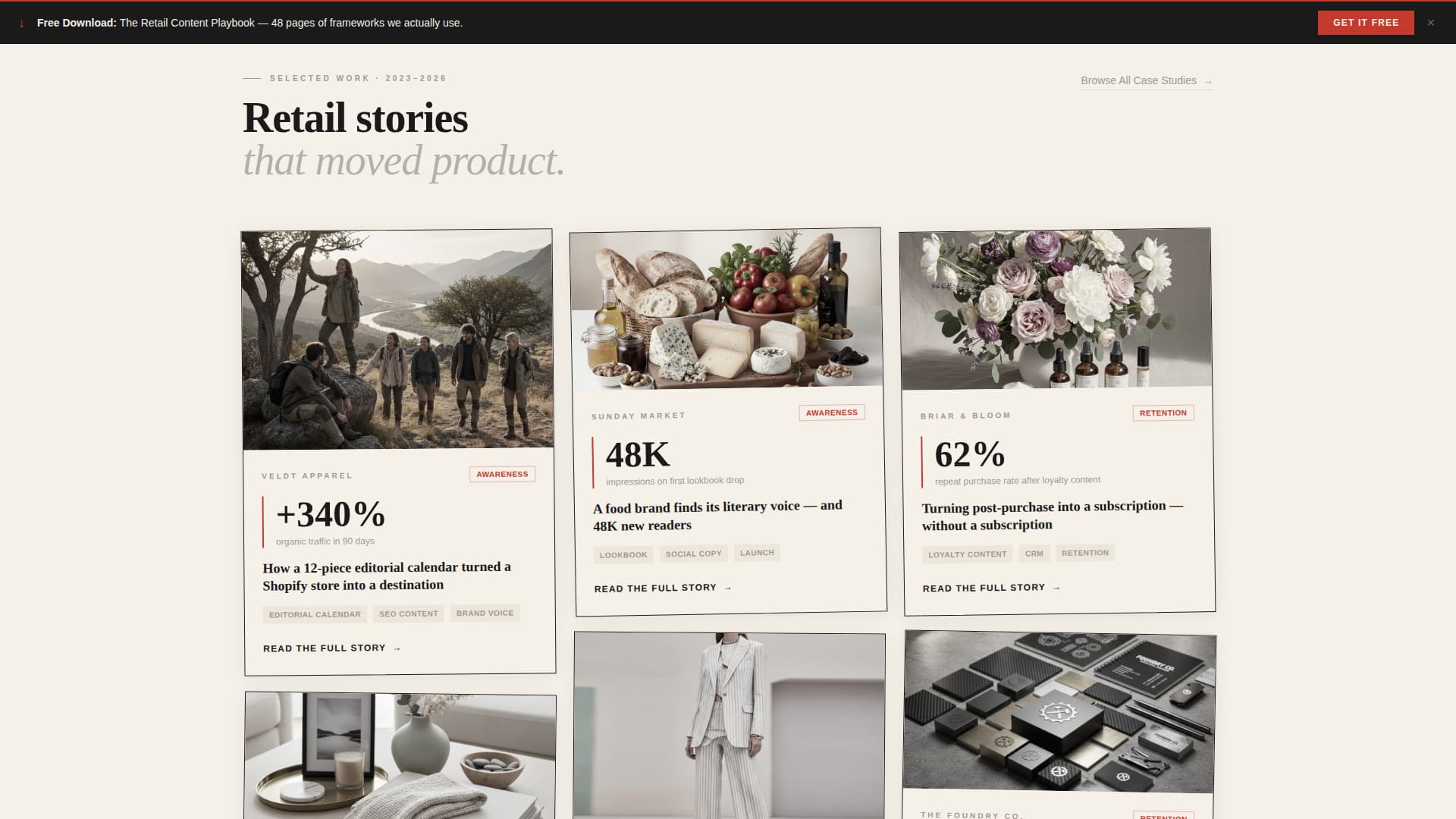 Byline - Editorial Retail Landing Page Template