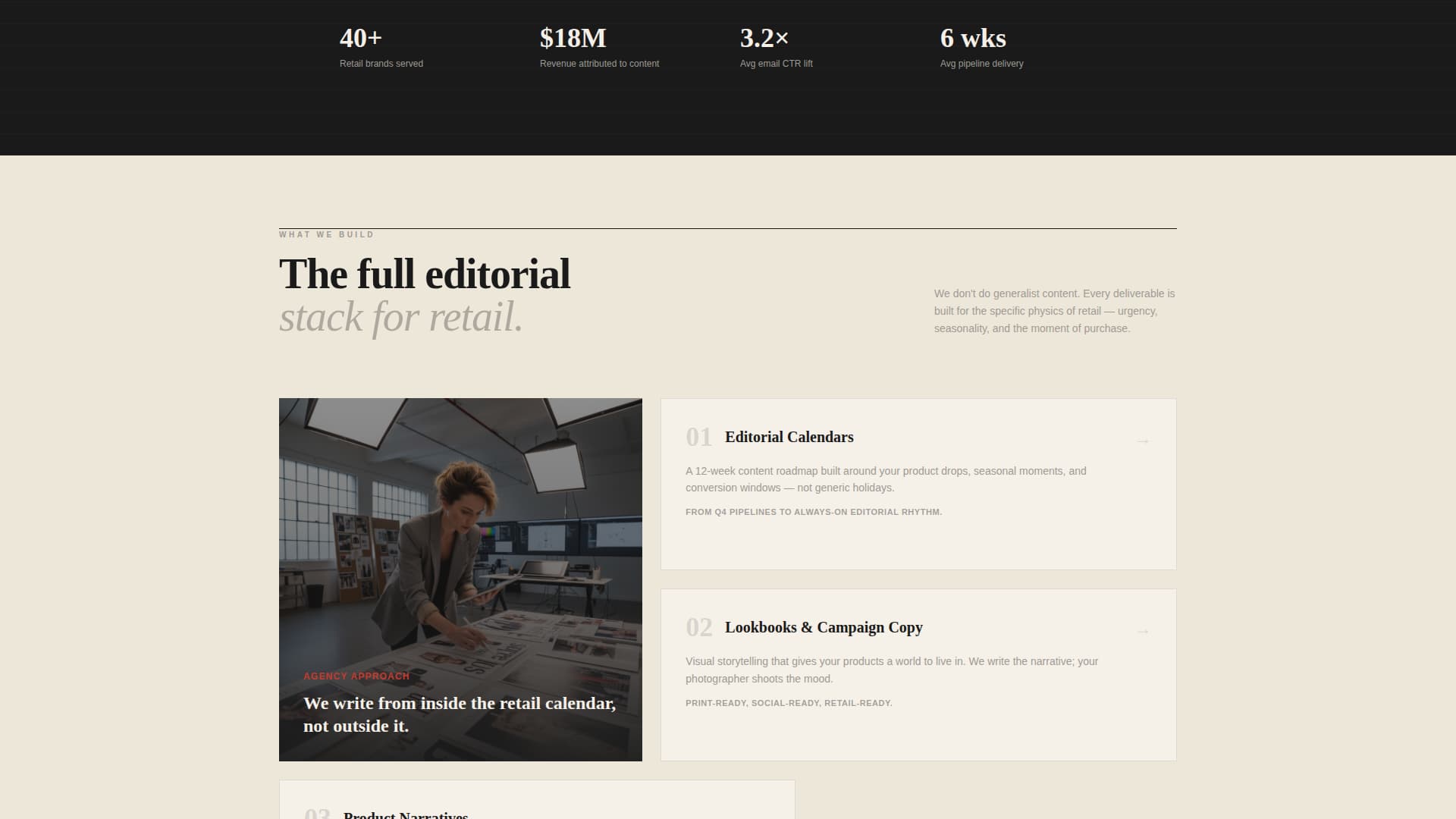 Byline - Editorial Retail Landing Page Template