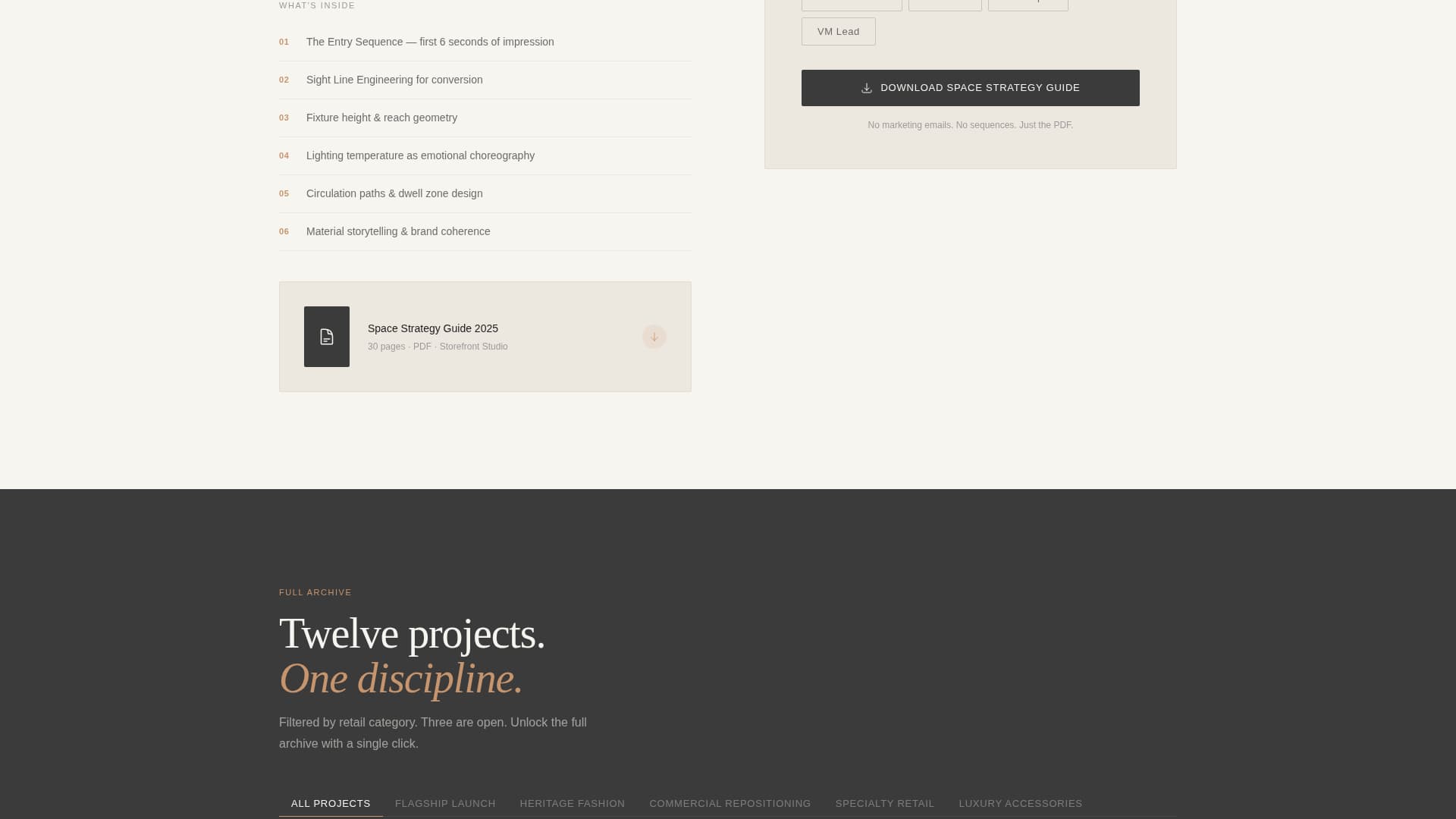 Storefront - Immersive Retail Landing Page Template