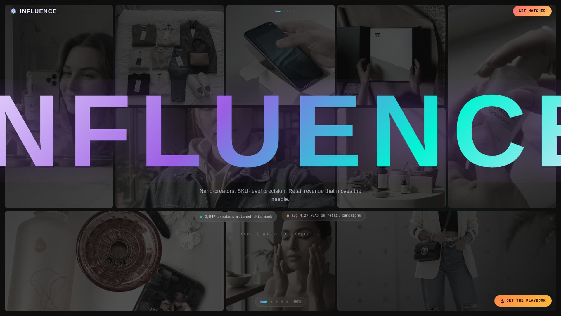 Influence - Precision Influencer Landing Page Template