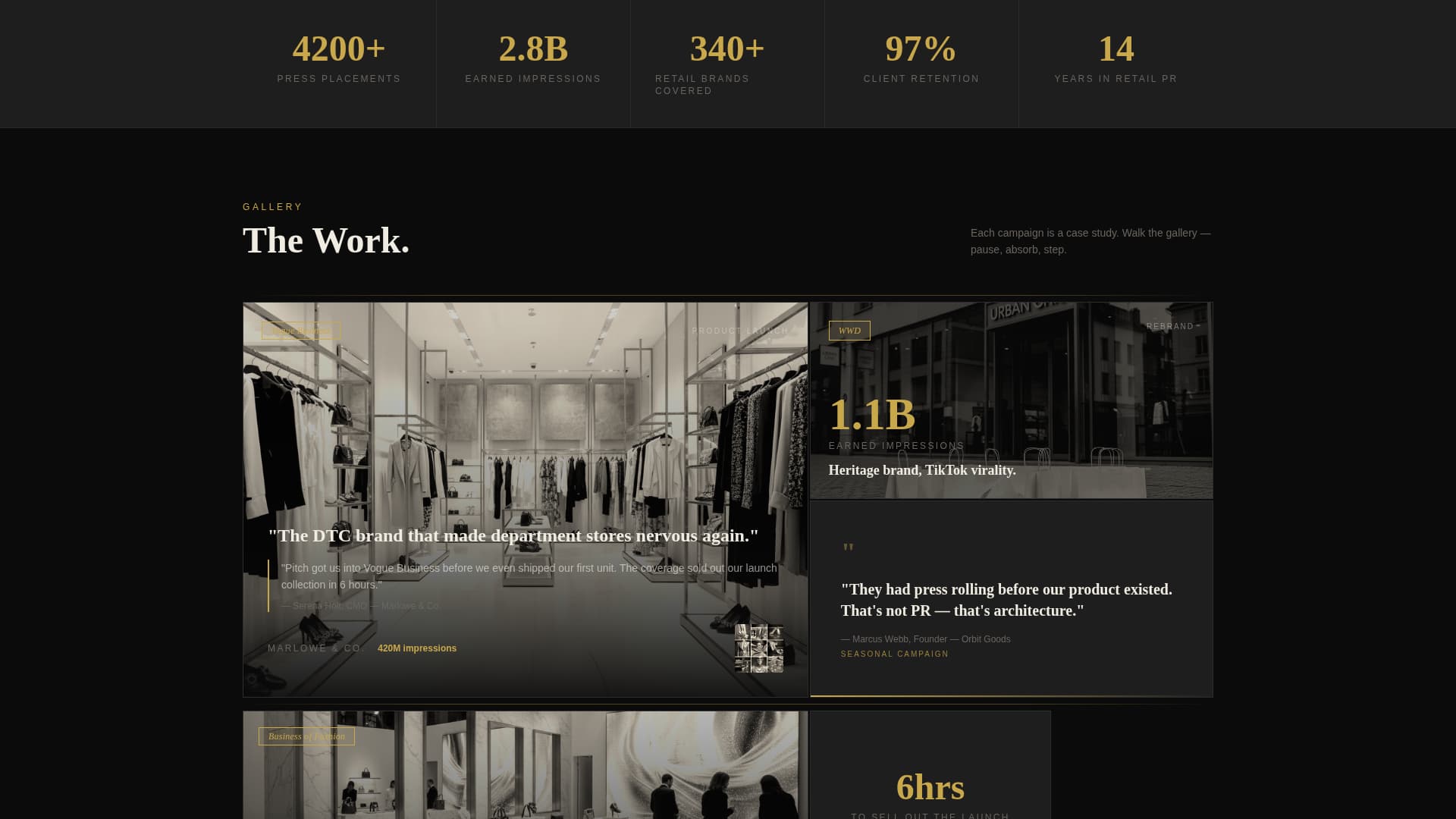 Retail Marketing & Agency Portfolio Website Template