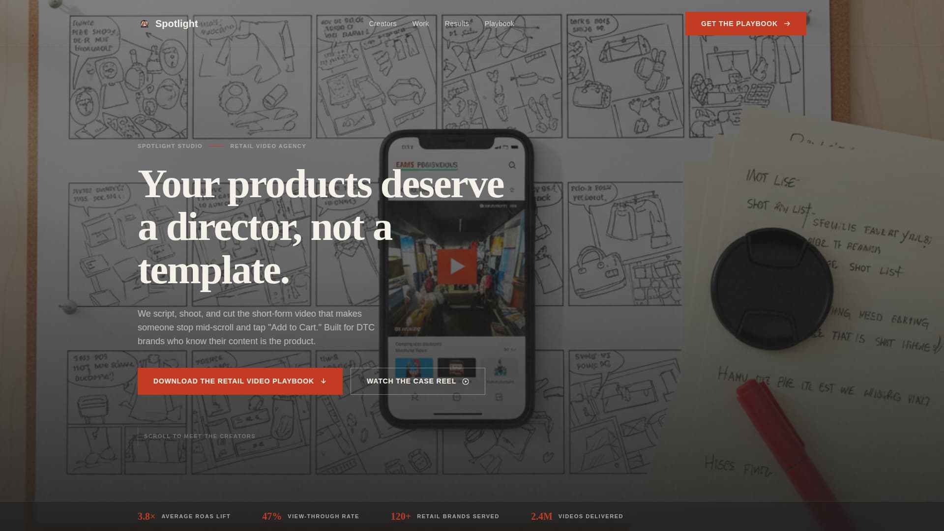 Spotlight - Bold Retailvideo Landing Page Template