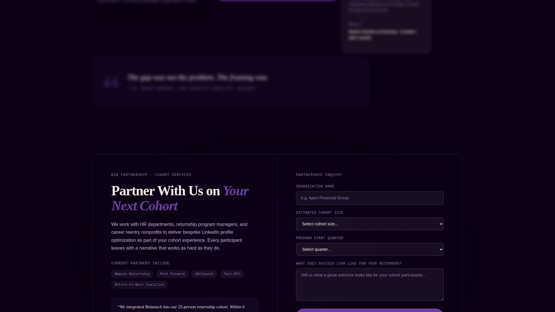 Return to Work (Career Break) Career Careers Website Template