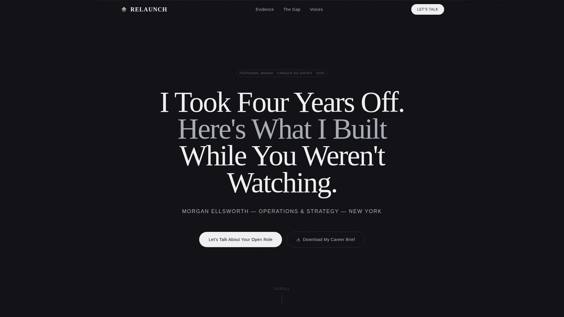 Relaunch - Bold Returntowork Landing Page Template