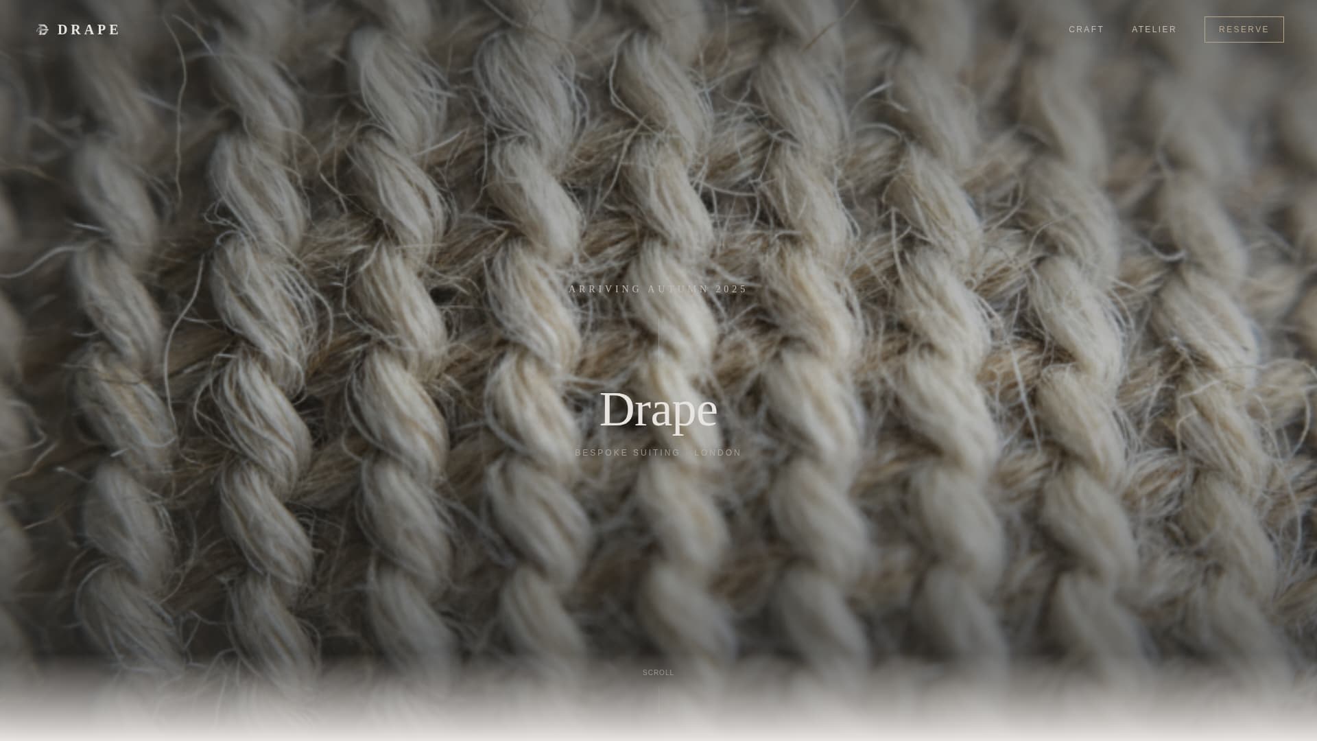 Drape - Exquisite Menswear Landing Page Template