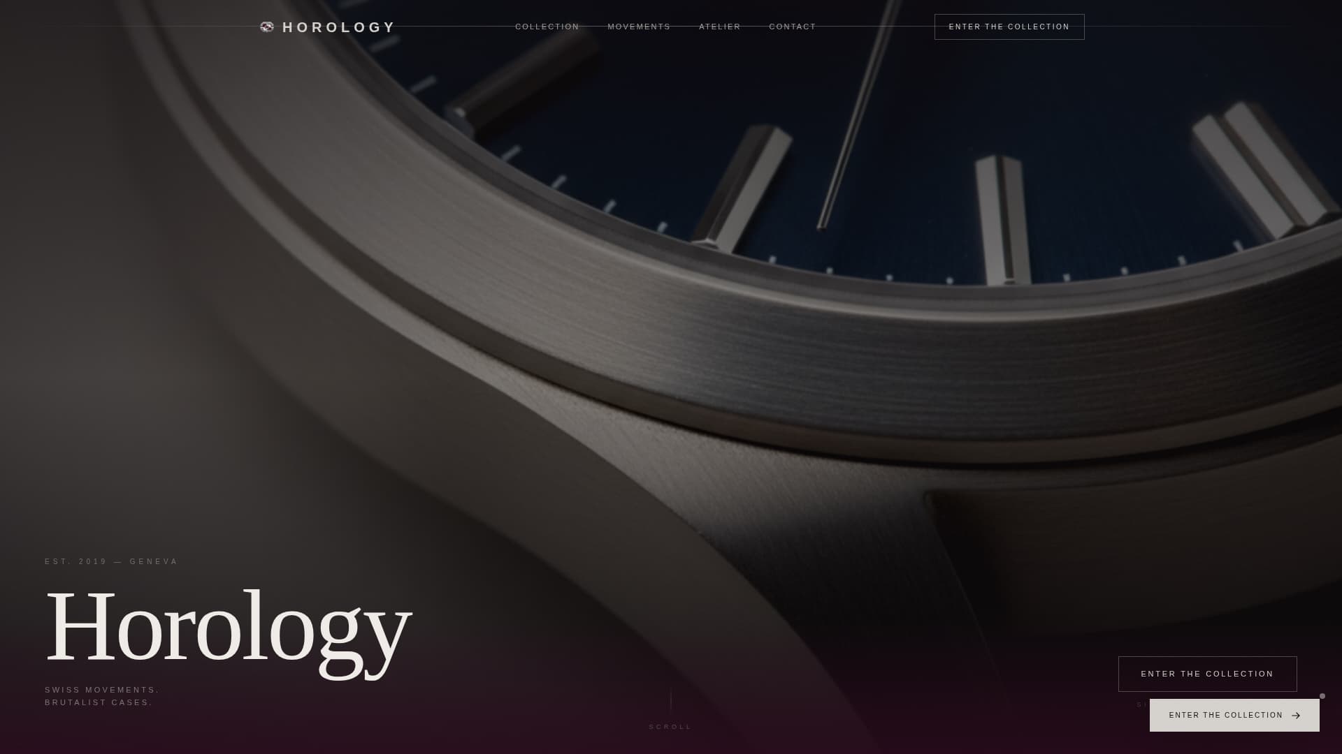 Horology - Striking Timepiece Landing Page Template