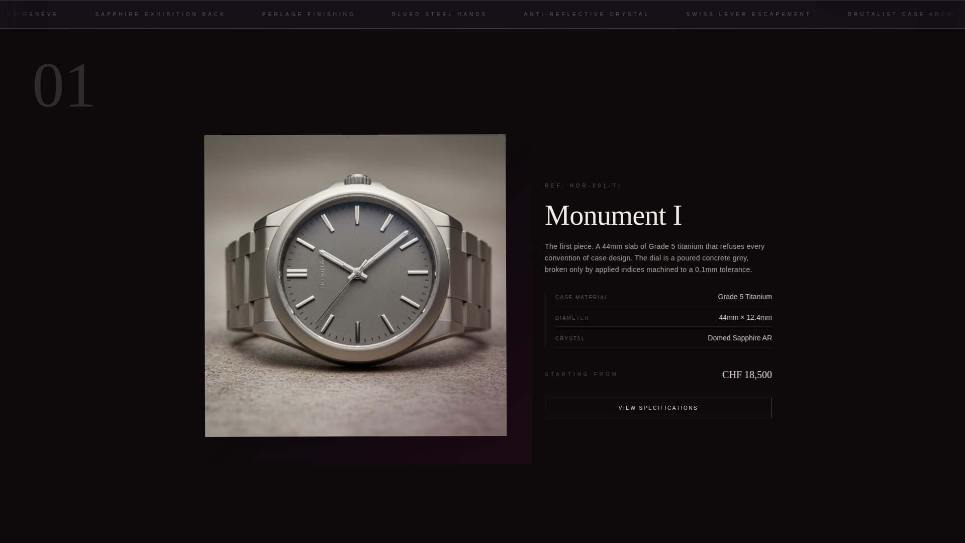Horology - Striking Timepiece Landing Page Template