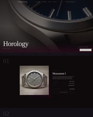 Horology - Striking Timepiece Landing Page Template