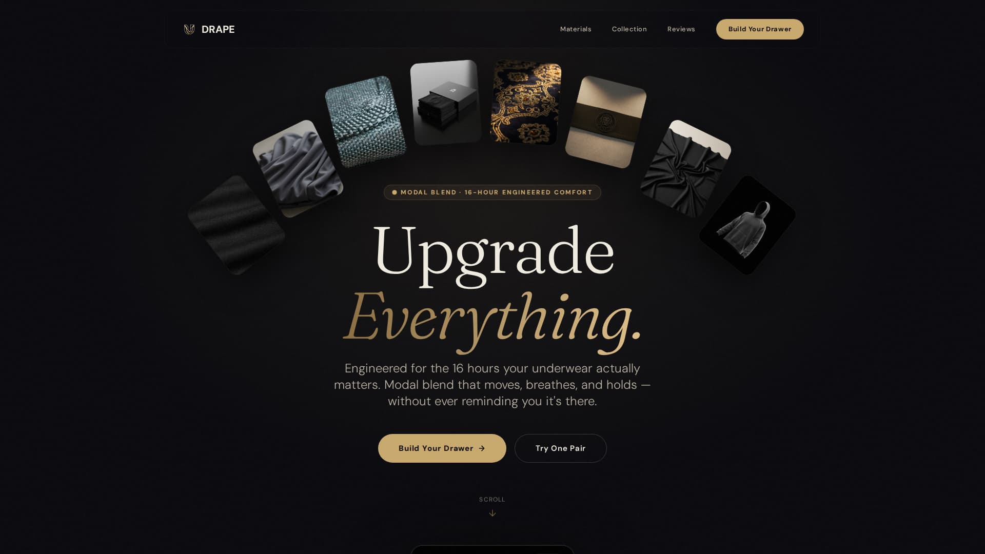 Drape - Luxurious Underwear Landing Page Template