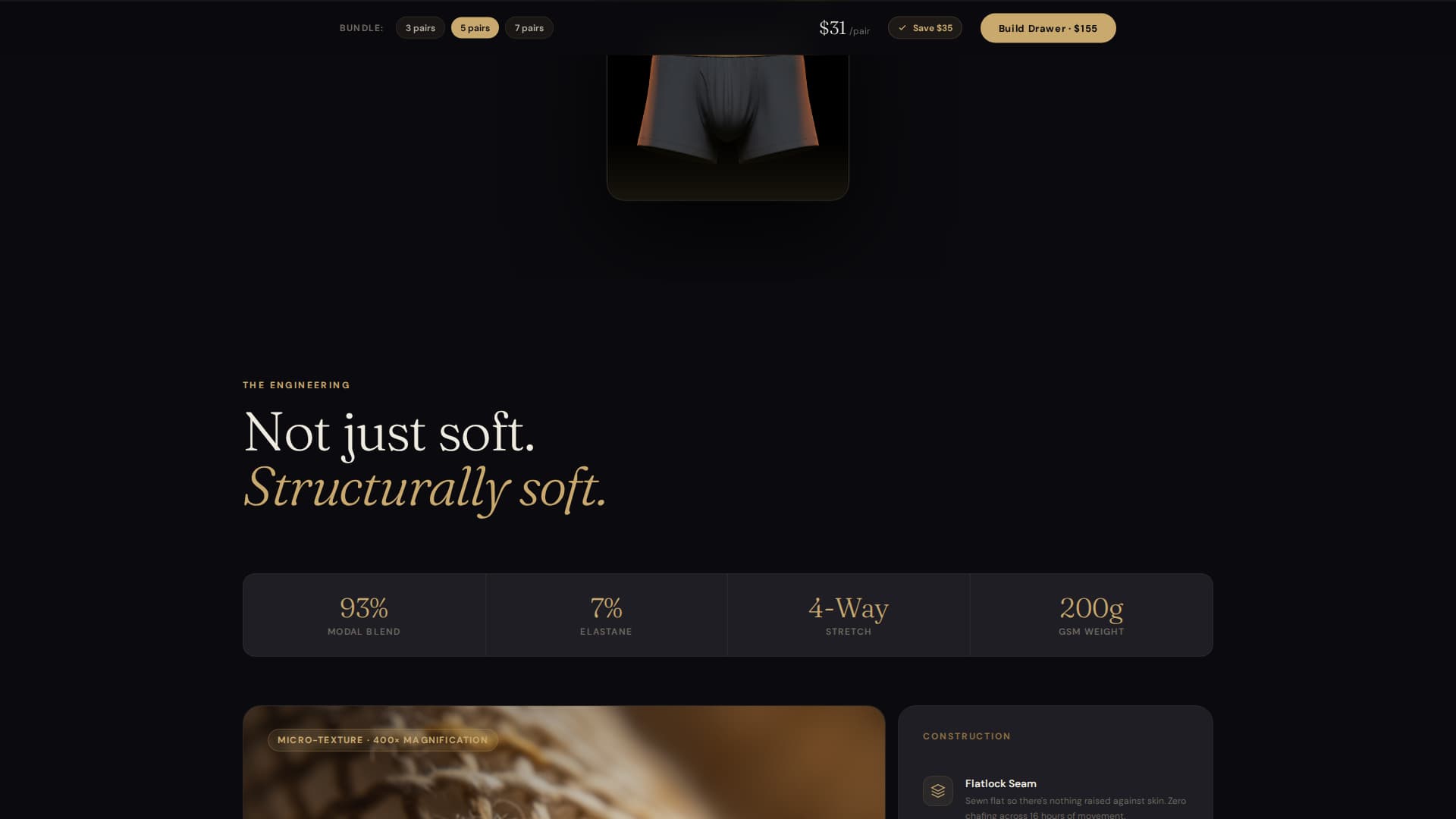 Drape - Luxurious Underwear Landing Page Template