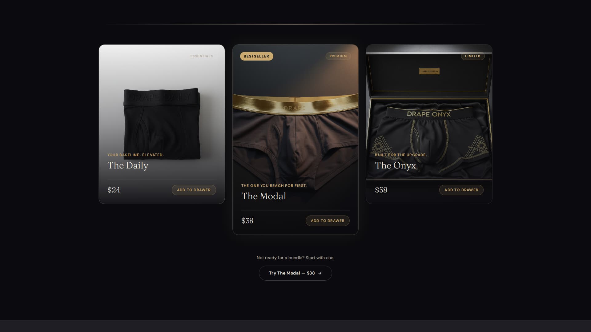 Drape - Luxurious Underwear Landing Page Template