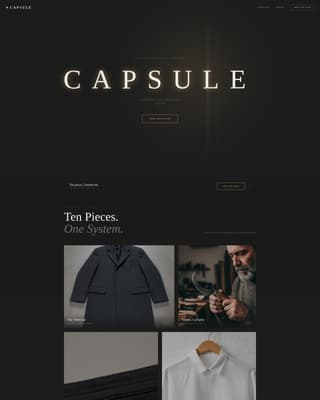 Capsule - Minimalist Clothing Landing Page Template