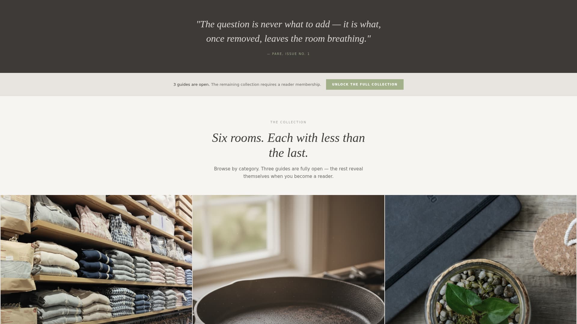 Pare - Elegant Minimalist Landing Page Template