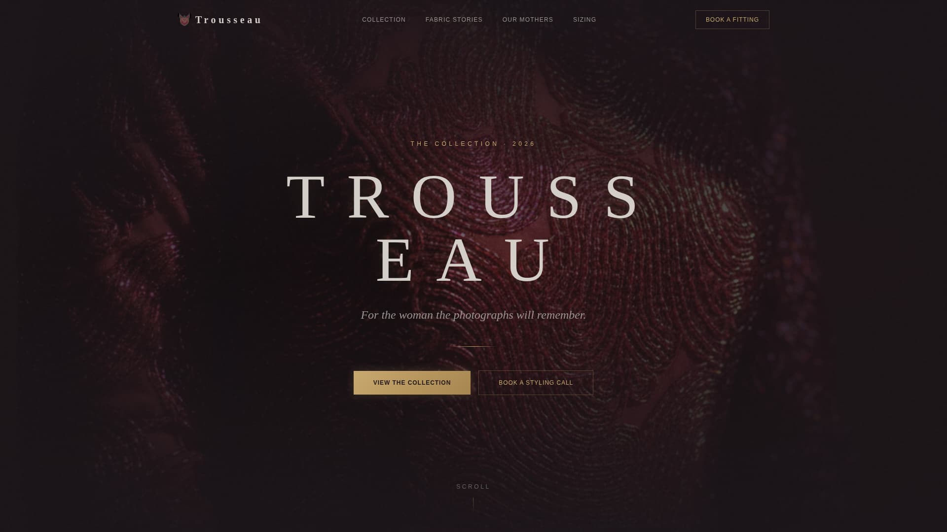 Trousseau - Elegant Motherofthebride Landing Page Template