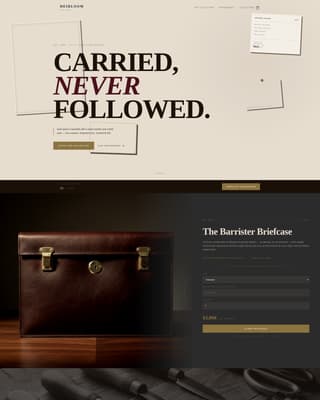 Heirloom - Timeless Leather Landing Page Template