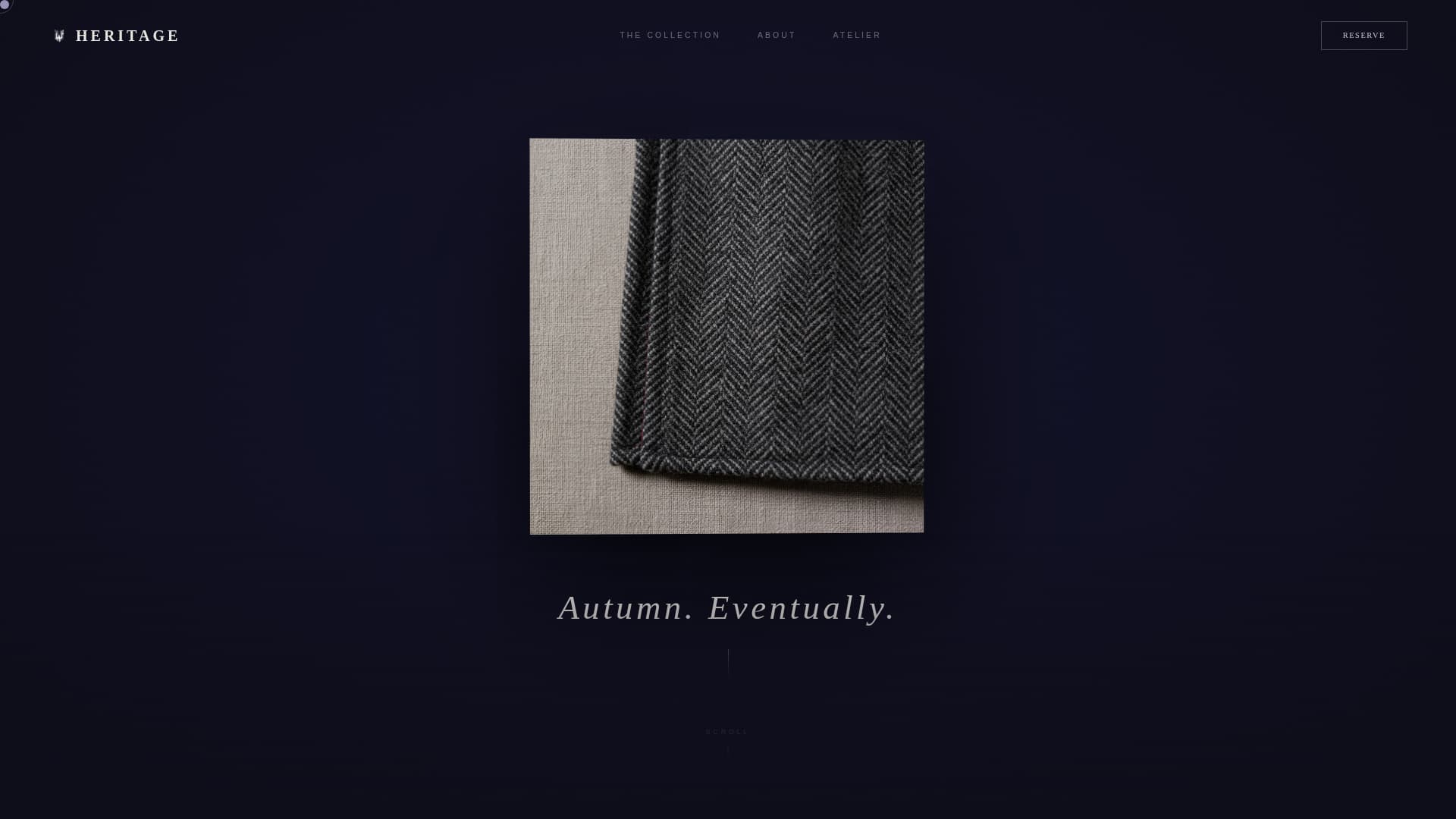 Heritage - Refined Clothier Landing Page Template