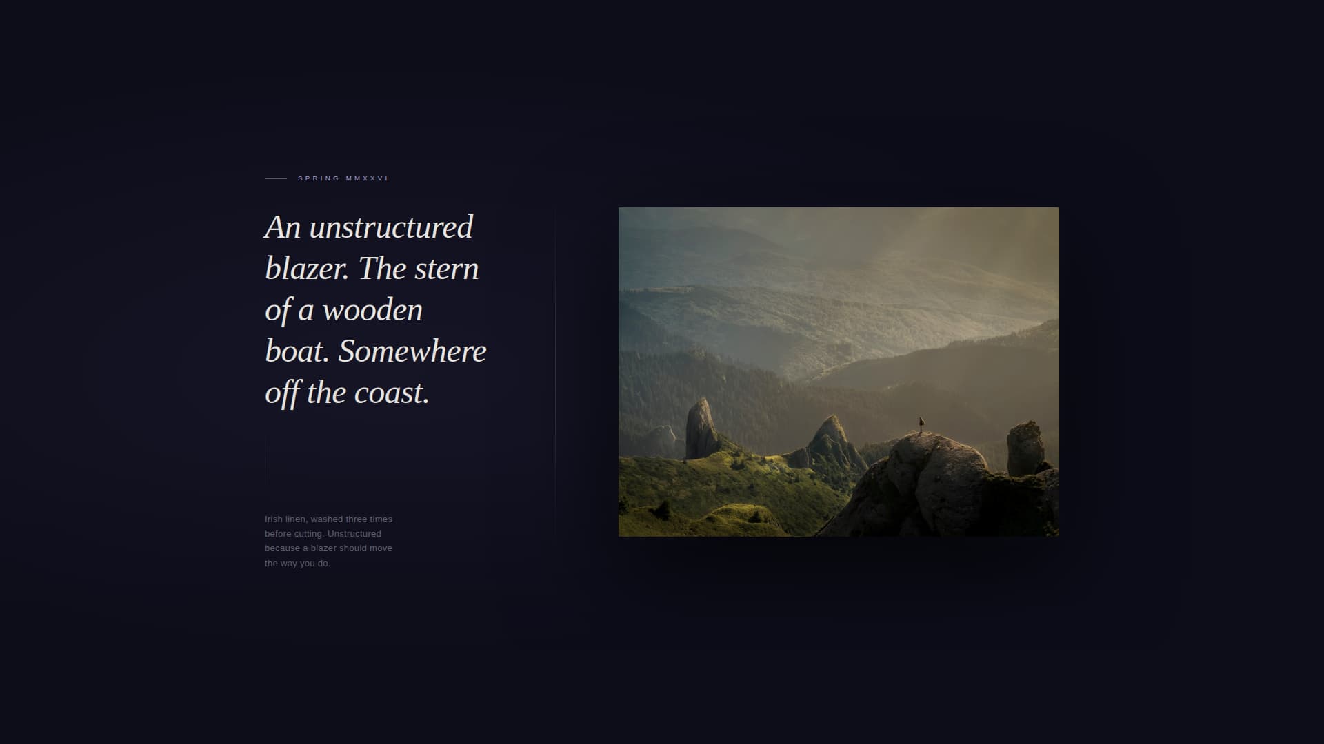 Heritage - Refined Clothier Landing Page Template