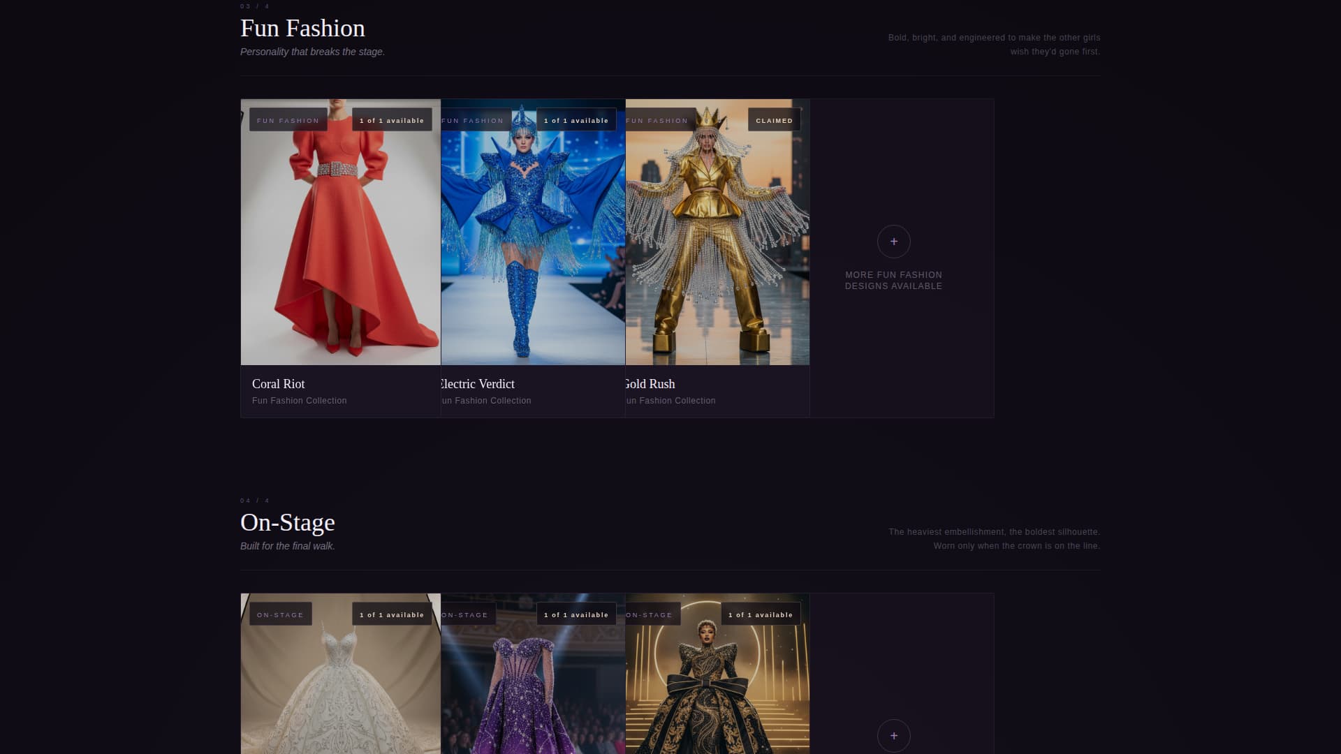 Gown - Exclusive Pageant Landing Page Template