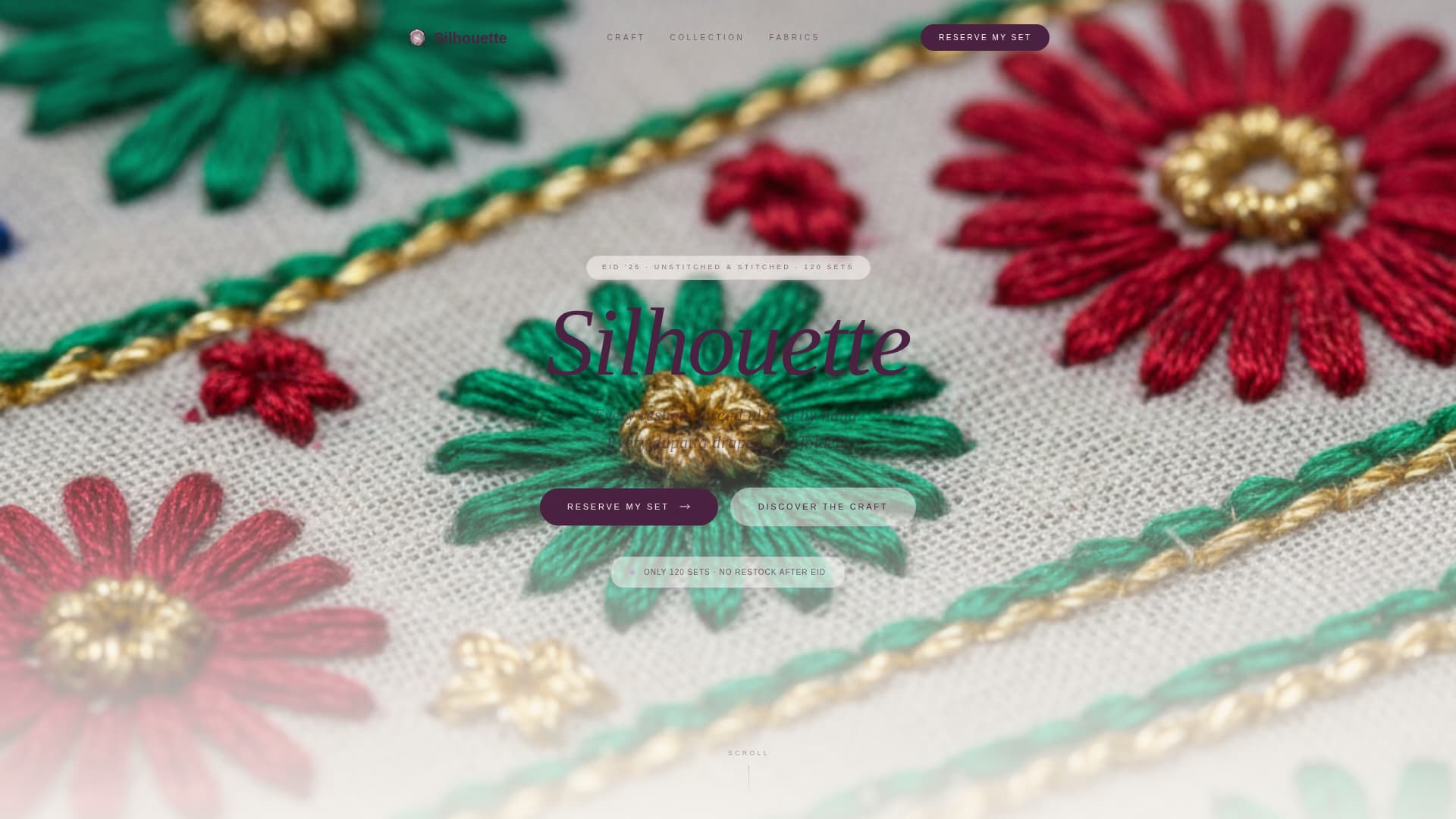 Silhouette - Elegant Shalwarkameez Landing Page Template