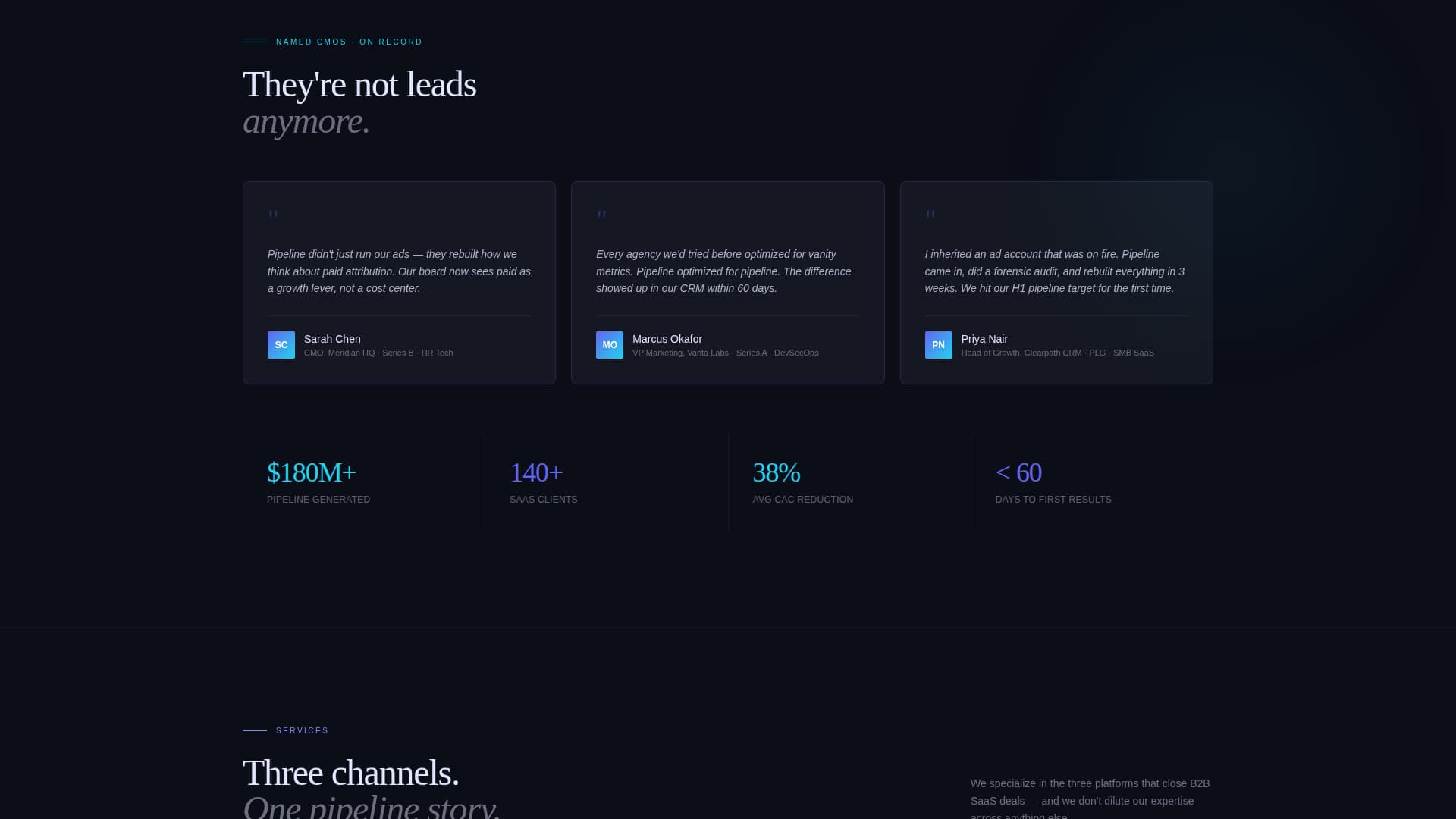 Pipeline - High-Converting SaaS PPC Landing Page Template