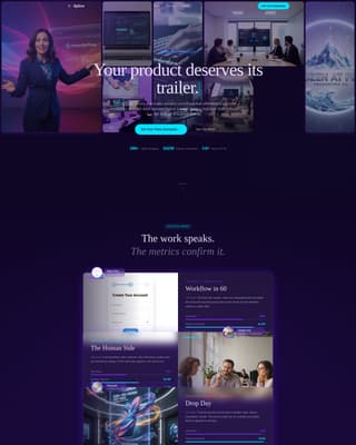 Splice - Cinematic SAAS Landing Page Template