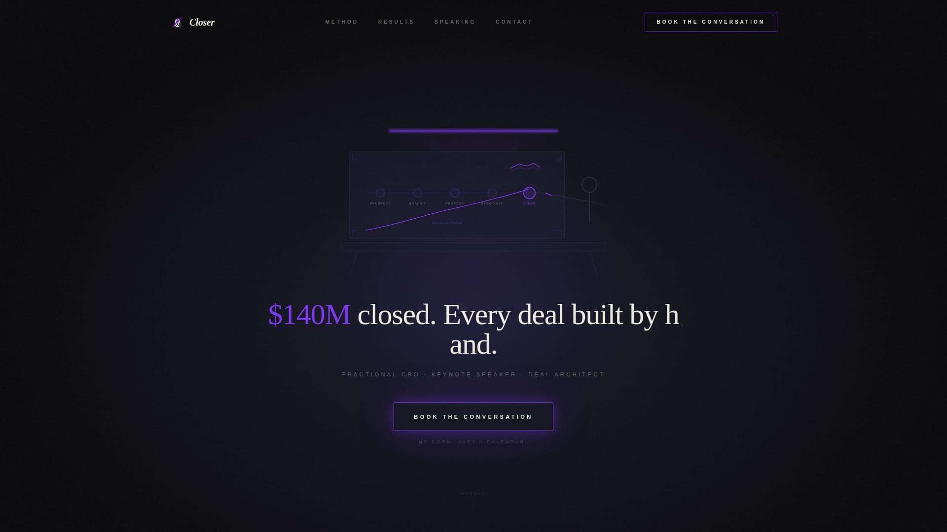Closer - Masterful Salesexecutive Landing Page Template