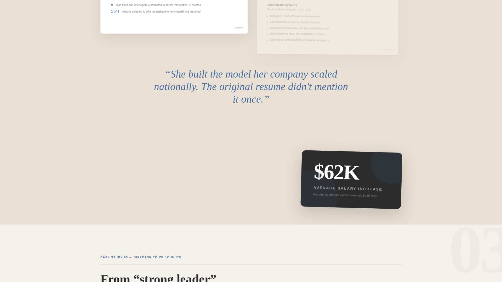 Closer - Quotacrushing Resume Landing Page Template